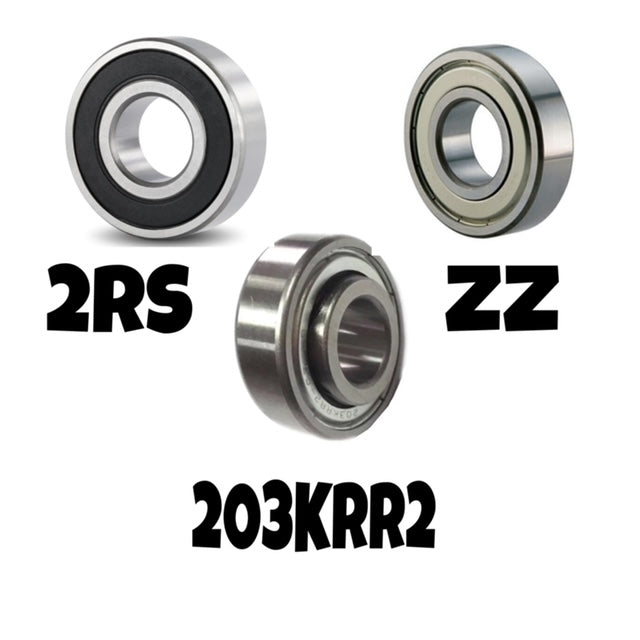 Shielded & Sealed Bearings 2RS TYPE RUBBER SEALED,  ZZ TYPE METAL SHELIDED