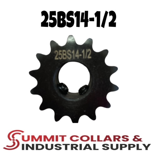#25 Roller Chain Sprocket, Type B, 14 Tooth 1/2