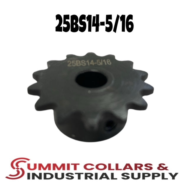 #25 Roller Chain Sprocket, Type B, 14 Tooth 5/16