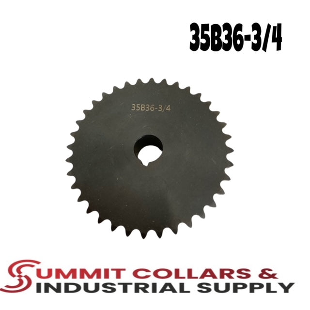 #35 Roller Chain Sprocket, Type B, 36 Tooth 3/4