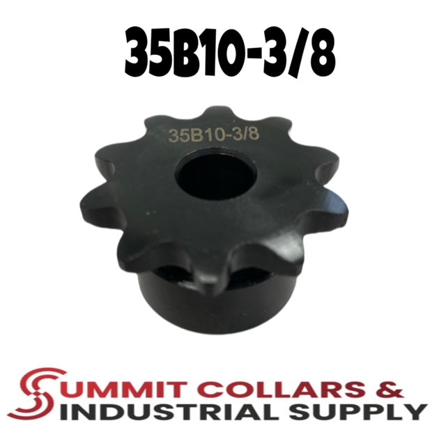 #35 Roller Chain Sprocket, Type B, 10 Tooth 3/8