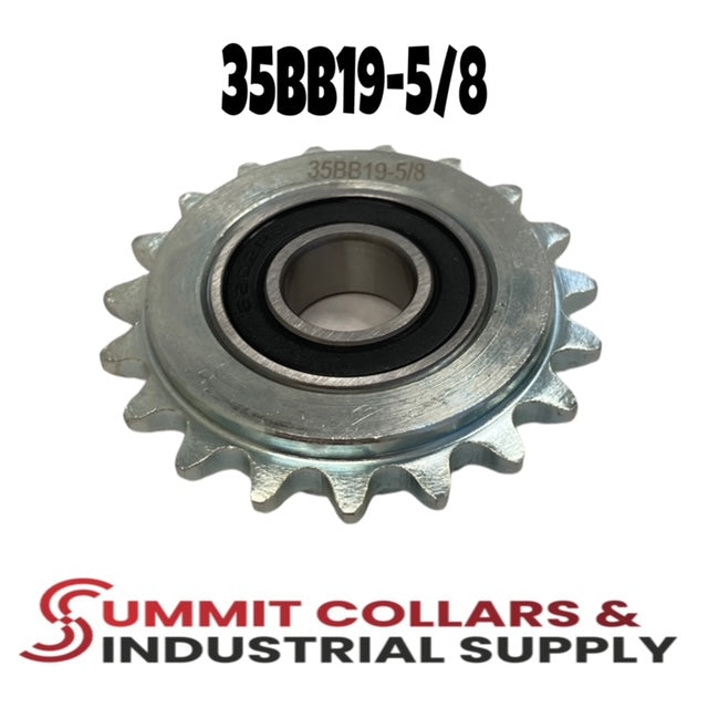 #35 Roller Chain Idler Sprocket 19 tooth 5/8 ID  35BB19-5/8