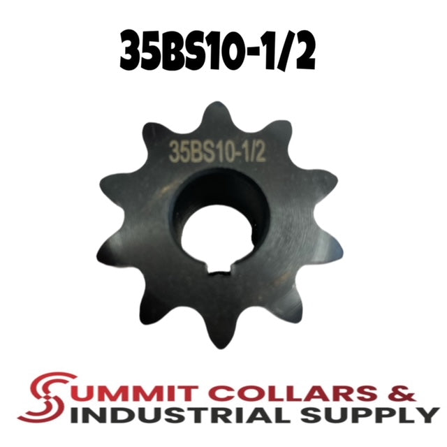 #35 Roller Chain Sprocket, Type B, 10 Tooth 1/2