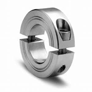 CSS2-45MM 45MM ID Metric Double Split Clamping Shaft Collar, Stainless Steel