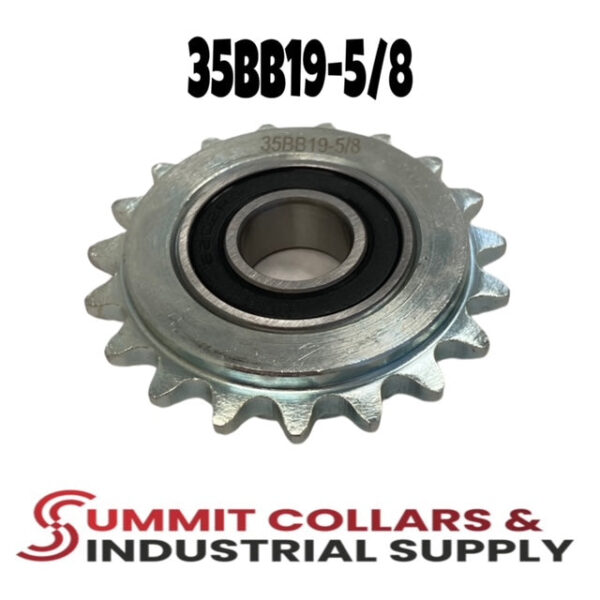 #35 Roller Chain Idler Sprocket 19 tooth 5/8 ID 35BB19-5/8