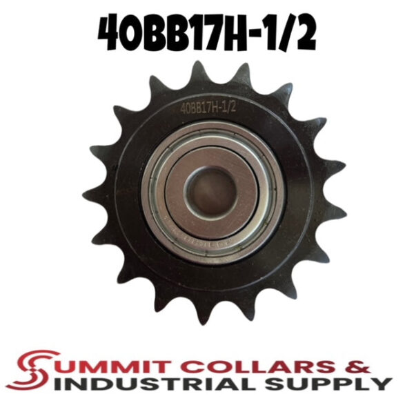 #40 Roller Chain Idler Sprocket 17 Tooth 1/2" ID 40BB17H-1/2