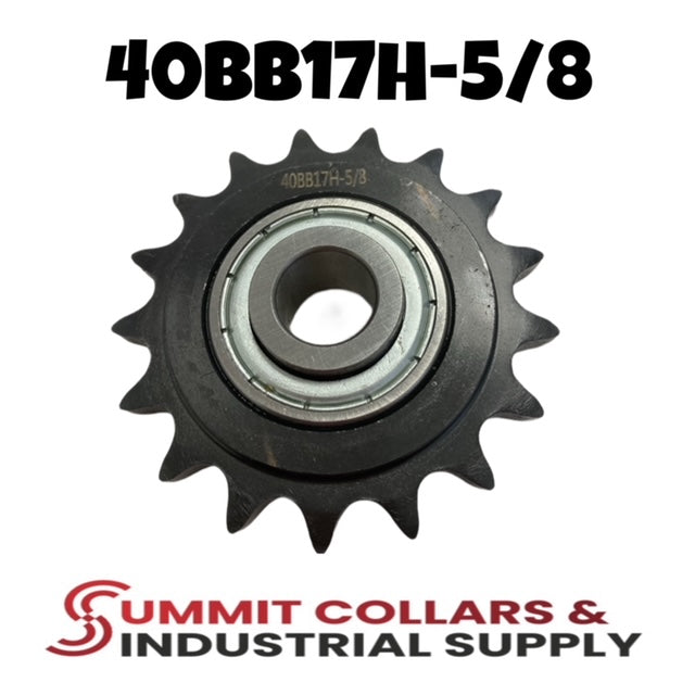 #40 Roller Chain Idler Sprocket 17 Tooth 5/8" ID 40BB17H-5/8