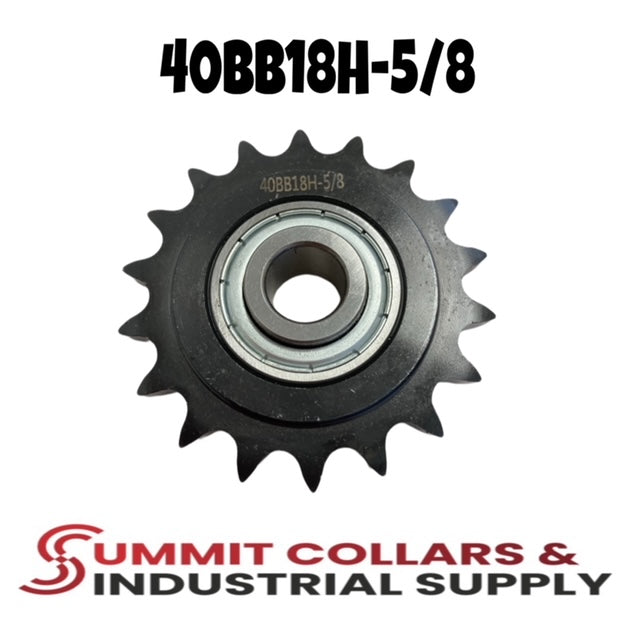 #40 Roller Chain Idler Sprocket 18 Tooth 5/8" ID 40BB18H-5/8