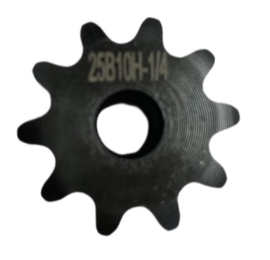 Steel Machinable-Bore Sprocket for ANSI 25 Chain, 10 Teeth, for 1/4" Shaft Diameter