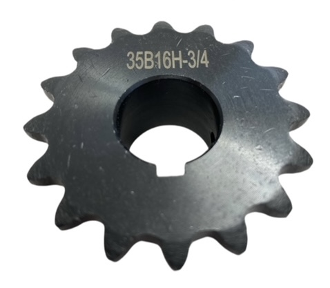 Wear-Resistant Sprocket for ANSI 35 Chain, 16 Teeth, for 3/4" Shaft Diameter