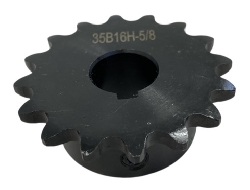 Wear-Resistant Sprocket for ANSI 35 Chain, 16 Teeth, for 5/8" Shaft Diameter