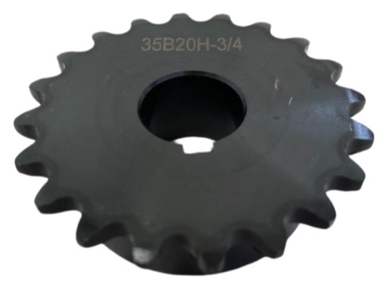 Roller Chain Sprocket for ANSI 35 Chain, 20 Teeth, for 3/4" Shaft Diameter