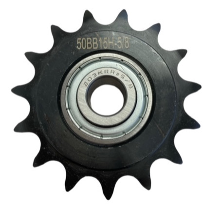 ANSI Roller Chain Idler Sprocket Wear-Resistant, for #50 Chain, 15 Teeth, for 5/8" Shaft Diameter