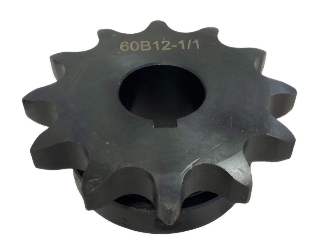 Wear-Resistant Sprocket for ANSI 60 Chain, 12 Teeth, for 1" Shaft Diameter