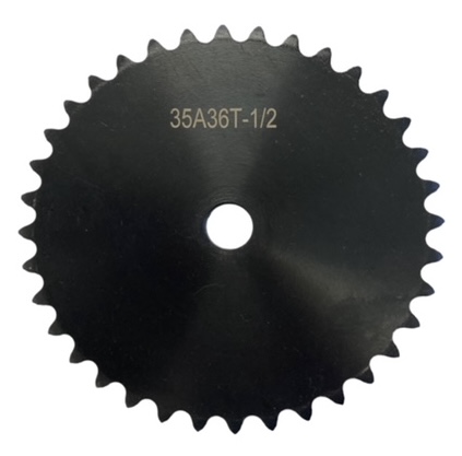 Flat Sprocket for ANSI 35 Chain, 36 Teeth, for 1/2" Shaft Diameter