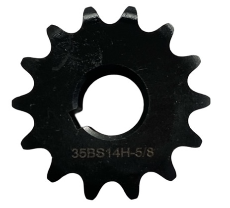 Wear-Resistant Sprocket for ANSI 35 Chain, 14 Teeth, for 5/8" Shaft Diameter