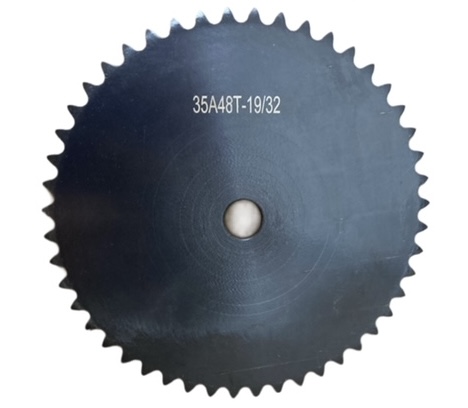 Flat Sprocket for ANSI 35 Chain, 48 Teeth, for 19/32" Shaft Diameter