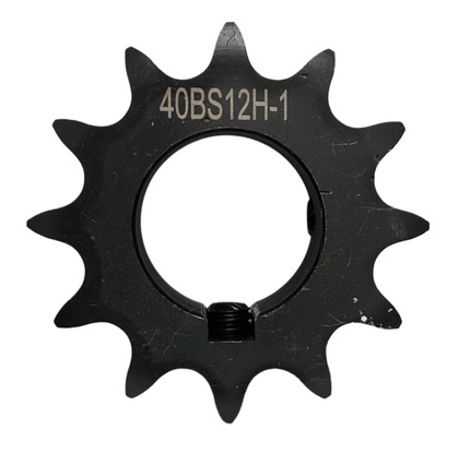 Roller Chain Sprocket for ANSI 40 Chain, 12 Teeth, for 1" Shaft Diameter