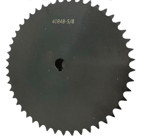 Roller Chain Sprocket for ANSI 40 Chain, 48 Teeth, for 5/8" Shaft Diameter